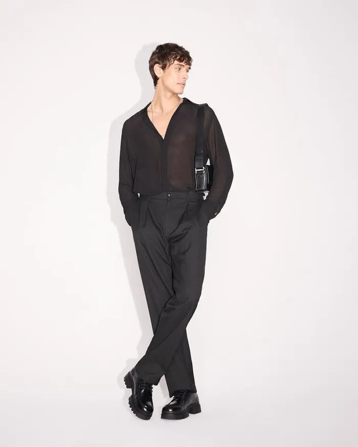 RWandCO Shirts RegularFit Sheer Dress Shirt Black 8211 Men RWandCO Shirts RegularFit Sheer Dress Shirt Black 8211 Men