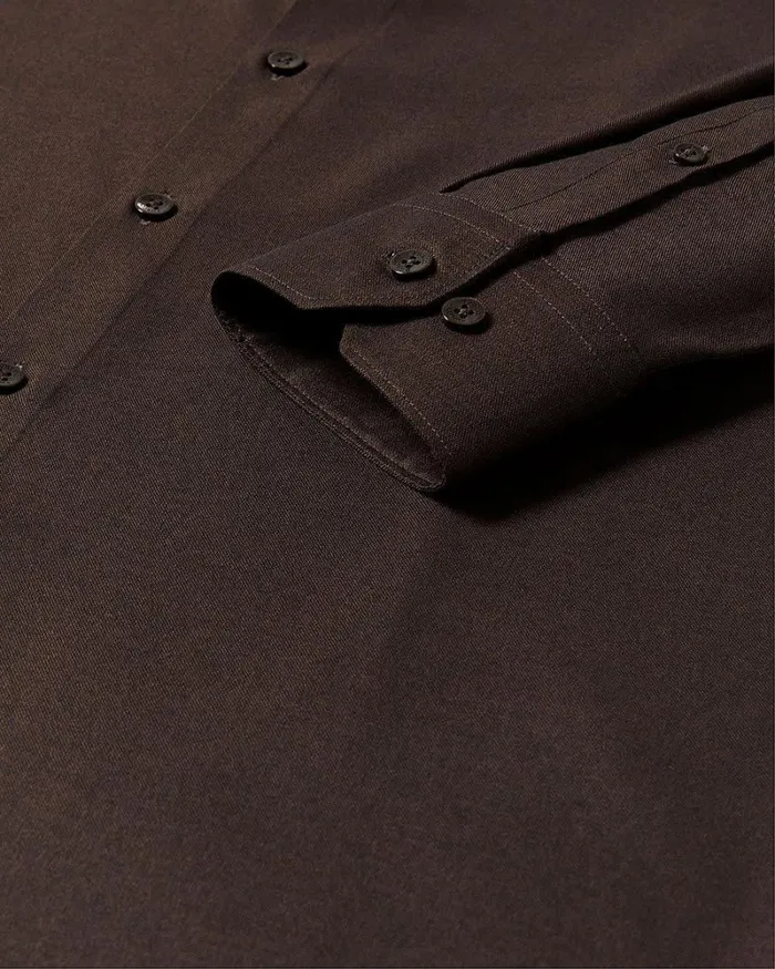 RWandCO Shirts SlimFit KnitLike Dress Shirt Intense Fudge Melange 8211 Men RWandCO Shirts SlimFit KnitLike Dress Shirt Intense Fudge Melange 8211 Men