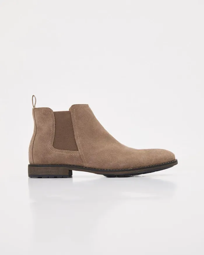 RWandCO Shoes Steve Madden TM 8211 Lynard Suede Boots Taupe 8211 Men