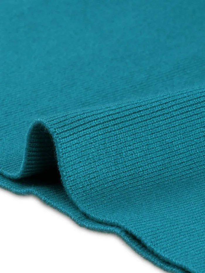 RWandCO Skirts Allegra K 8211 Ribbed Knit Slit Stretchy Bodycon Skirt Peacock Blue 8211 Women