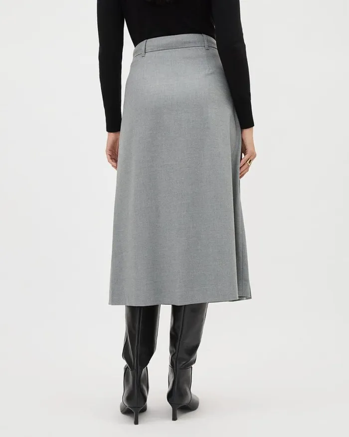 RWandCO Skirts Ultra HighRise Pleated Flannel Skirt Grey Mix 8211 Women RWandCO Skirts Ultra HighRise Pleated Flannel Skirt Grey Mix 8211 Women