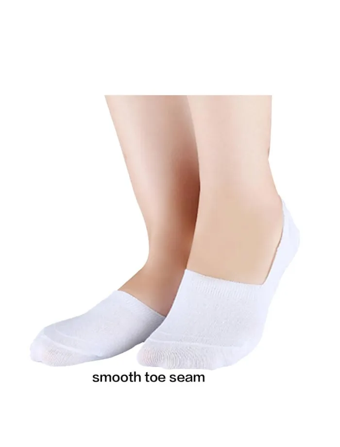 RWandCO Socks and Tights Allegra K 6 Pairs No Show Socks Cotton White 8211 Women
