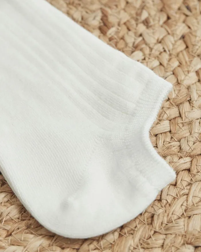 RWandCO Socks and Tights Ribbed Ankle Socks Snow White 8211 Women RWandCO Socks and Tights Ribbed Ankle Socks Snow White 8211 Women