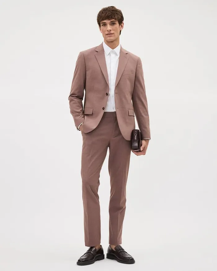 RWandCO Suit Pants SlimFit Burgundy Suit Pant Dark Sumac 8211 Men