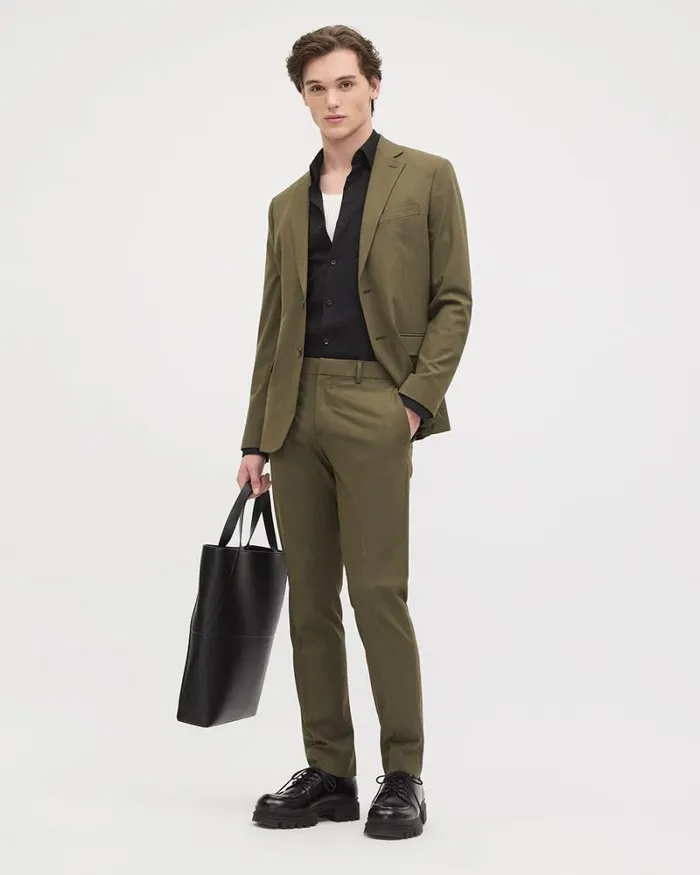 RWandCO Suit Pants SlimFit Dark Olive Suit Pant Dark Olive 8211 Men