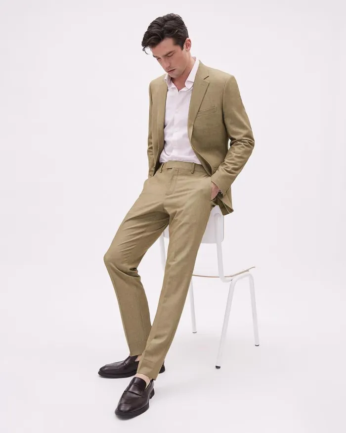 RWandCO Suit Pants SlimFit Tech Suit Pant Camel 8211 Men