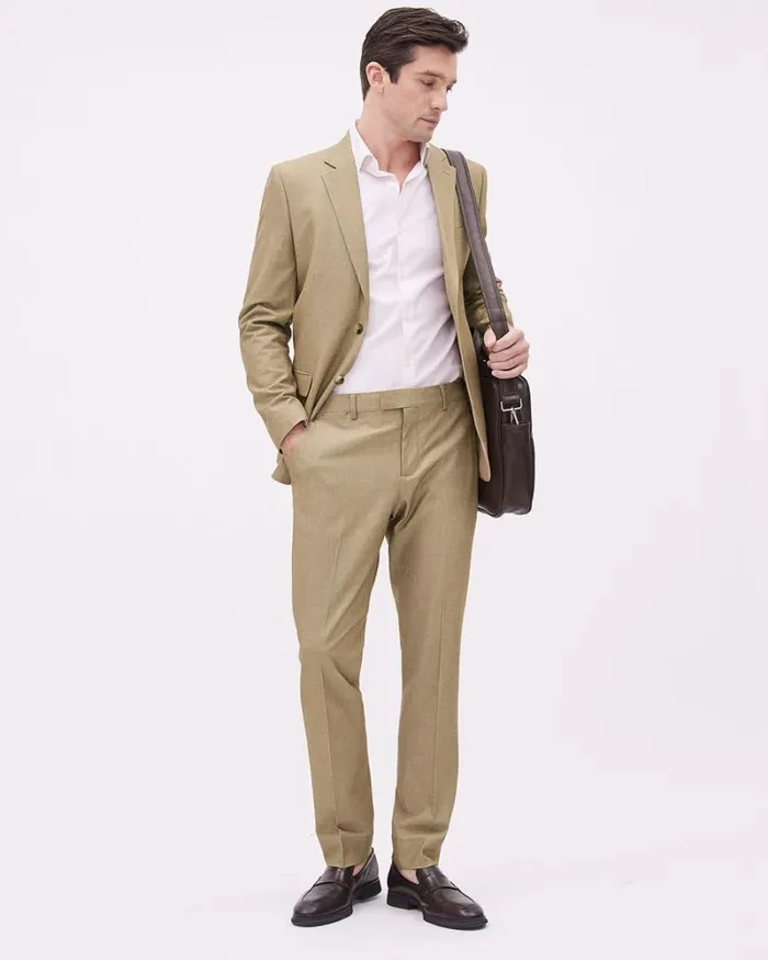 RWandCO Suit Pants SlimFit Tech Suit Pant Camel 8211 Men RWandCO Suit Pants SlimFit Tech Suit Pant Camel 8211 Men