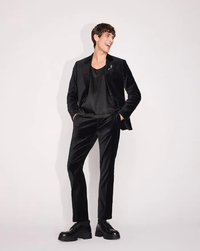 RWandCO Suit Pants SlimFit Velvet Suit Pant Black 8211 Men RWandCO Suit Pants SlimFit Velvet Suit Pant Black 8211 Men
