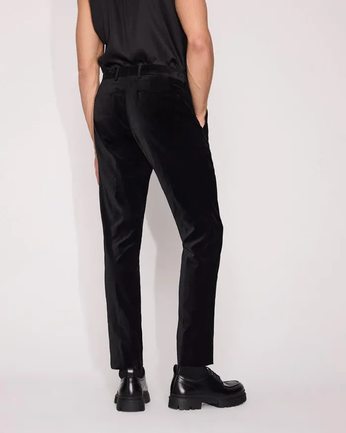 RWandCO Suit Pants SlimFit Velvet Suit Pant Black 8211 Men RWandCO Suit Pants SlimFit Velvet Suit Pant Black 8211 Men
