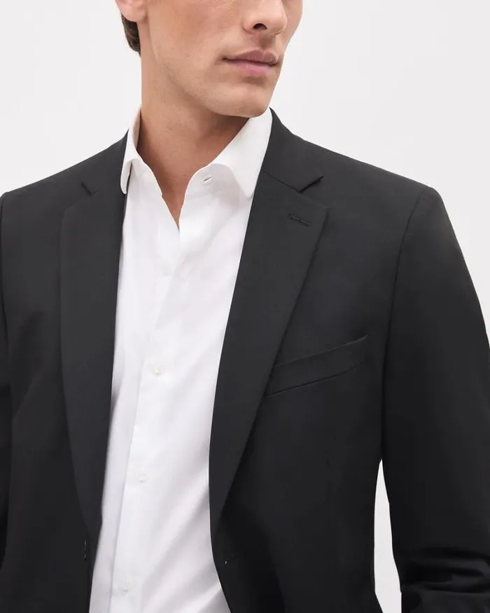 RWandCO Suits Black Slim Fit ETech Blazer Black 8211 Men RWandCO Suits Black Slim Fit ETech Blazer Black 8211 Men