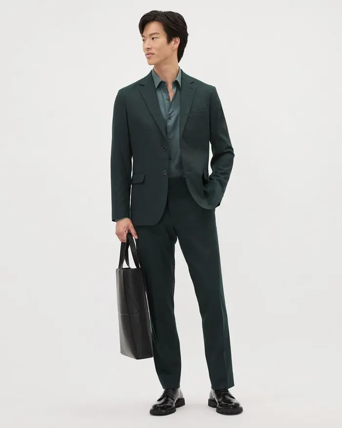 RWandCO Suits Brushed Twill TailoredFit Pant Pine 8211 Men RWandCO Suits Brushed Twill TailoredFit Pant Pine 8211 Men