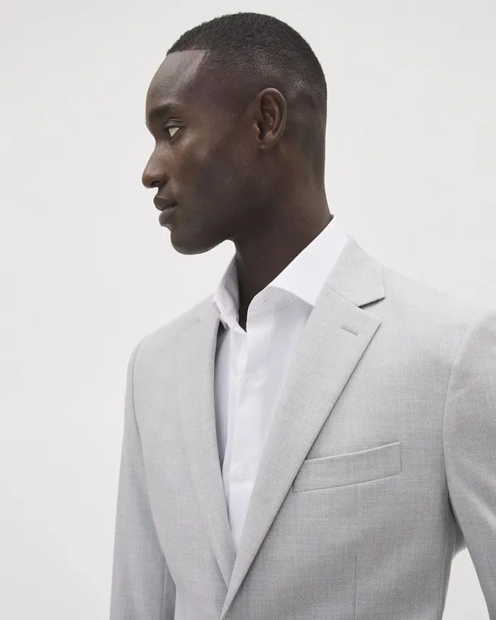 RWandCO Suits Essential Light Grey Suit Blazer Flint Grey 8211 Men
