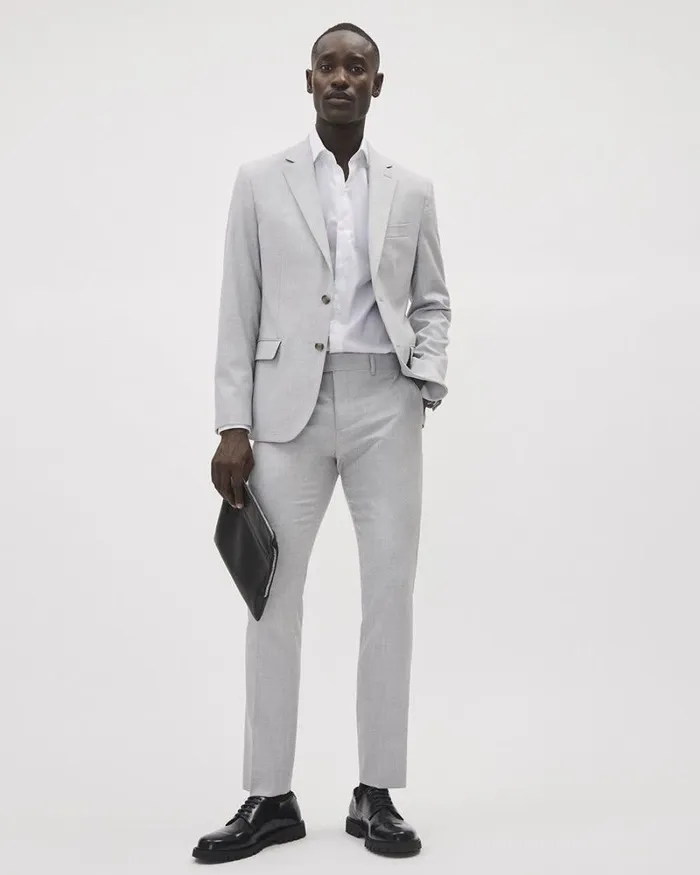 RWandCO Suits Essential Light Grey Suit Blazer Flint Grey 8211 Men RWandCO Suits Essential Light Grey Suit Blazer Flint Grey 8211 Men