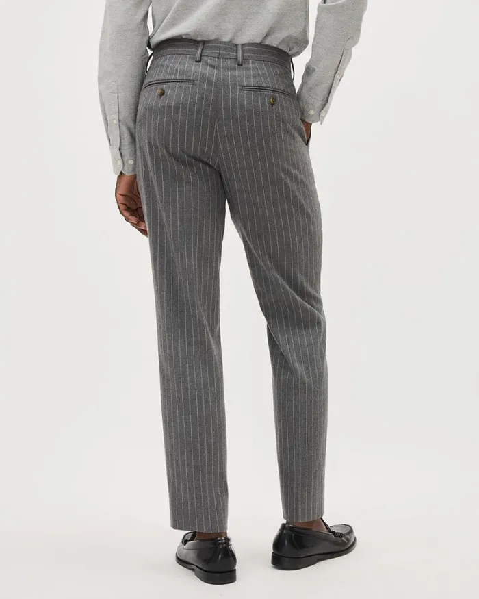 RWandCO Suits Pleated TaperedLeg Striped Suit Pant Med Grey 8211 Men RWandCO Suits Pleated TaperedLeg Striped Suit Pant Med Grey 8211 Men