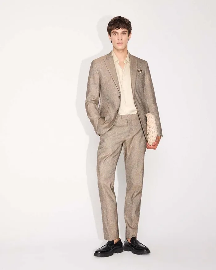 RWandCO Suits SlimFit Golden Suit Blazer Champagne 8211 Men RWandCO Suits SlimFit Golden Suit Blazer Champagne 8211 Men