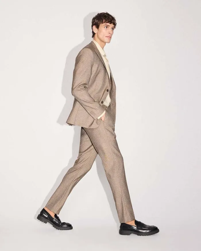 RWandCO Suits SlimFit Golden Suit Blazer Champagne 8211 Men RWandCO Suits SlimFit Golden Suit Blazer Champagne 8211 Men