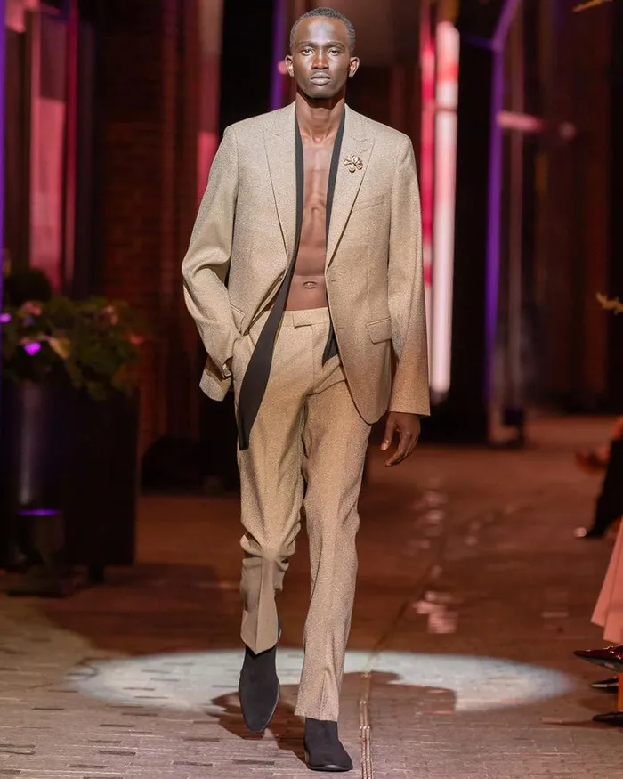 RWandCO Suits SlimFit Golden Suit Blazer Champagne 8211 Men RWandCO Suits SlimFit Golden Suit Blazer Champagne 8211 Men
