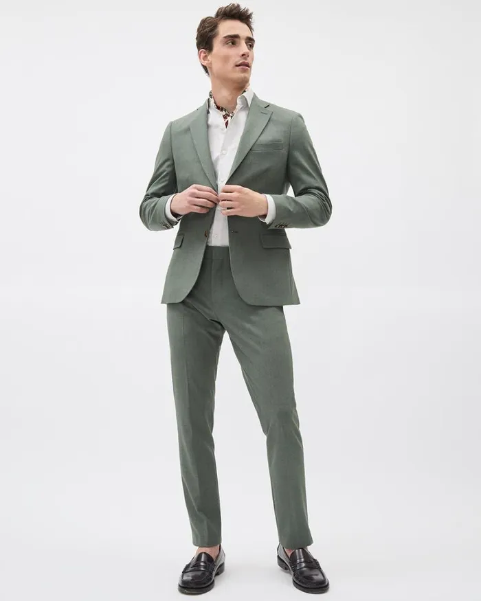 RWandCO Suits SlimFit Green Suit Blazer Green Basil 8211 Men RWandCO Suits SlimFit Green Suit Blazer Green Basil 8211 Men