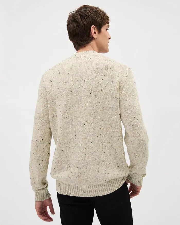 RWandCO Sweaters and Cardigans LongSleeve CrewNeck Sweater With Neps Honey Nep 8211 Men RWandCO Sweaters and Cardigans LongSleeve CrewNeck Sweater With Neps Honey Nep 8211 Men