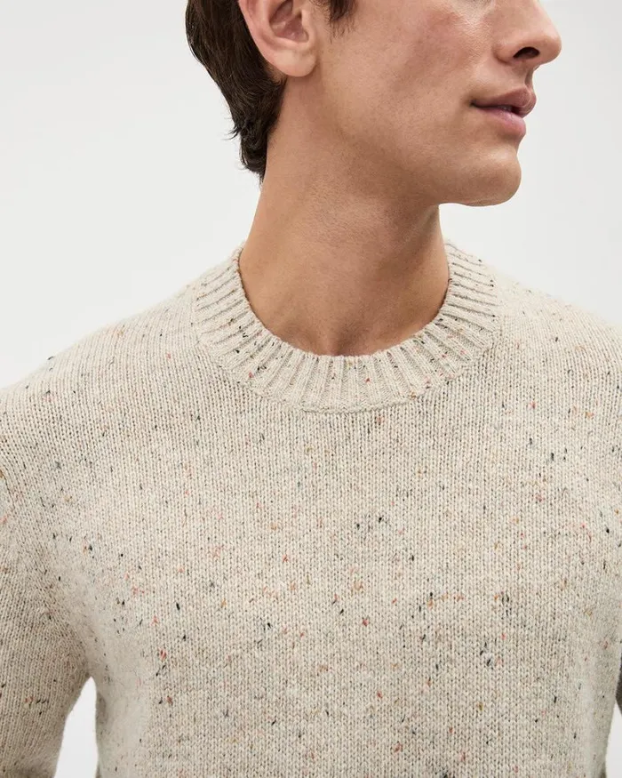 RWandCO Sweaters and Cardigans LongSleeve CrewNeck Sweater With Neps Honey Nep 8211 Men RWandCO Sweaters and Cardigans LongSleeve CrewNeck Sweater With Neps Honey Nep 8211 Men