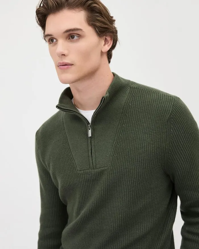 RWandCO Sweaters and Cardigans LongSleeve HalfZip MockNeck Sweater Pine Brook 8211 Men RWandCO Sweaters and Cardigans LongSleeve HalfZip MockNeck Sweater Pine Brook 8211 Men