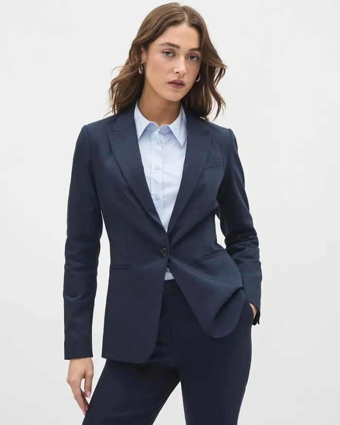 RWandCO The Limitless Suit Limitless OneButton Fitted Blazer Night Sky 8211 Women RWandCO The Limitless Suit Limitless OneButton Fitted Blazer Night Sky 8211 Women