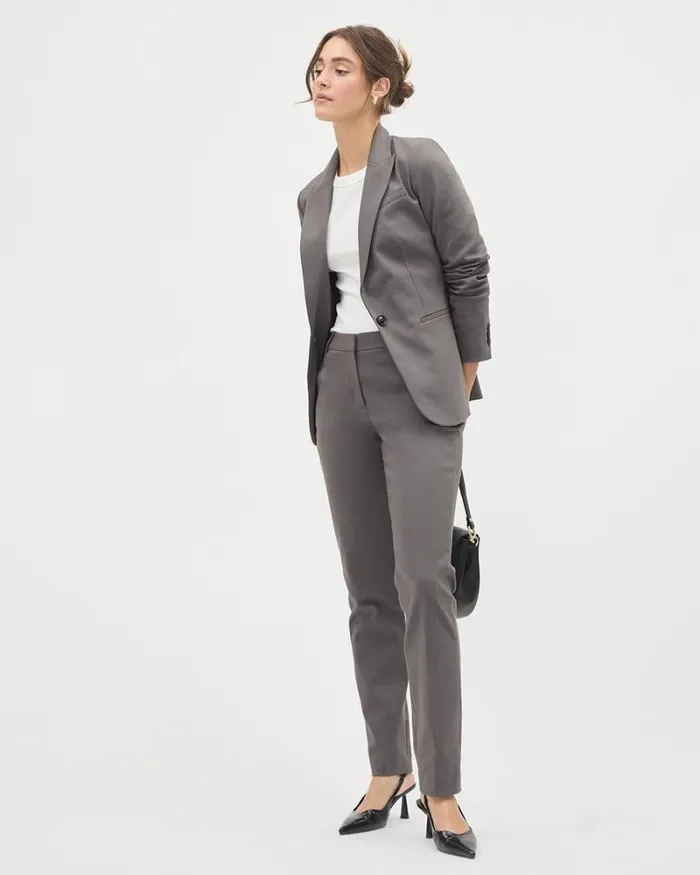 RWandCO The Limitless Suit Limitless OneButton Fitted Blazer Thunderstorm 8211 Women RWandCO The Limitless Suit Limitless OneButton Fitted Blazer Thunderstorm 8211 Women