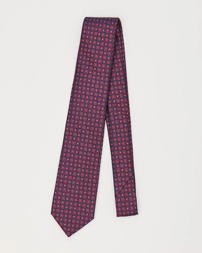 RWandCO Ties and Bow Ties Regular Tie With Geometric Pattern True Red 8211 Men RWandCO Ties and Bow Ties Regular Tie With Geometric Pattern True Red 8211 Men