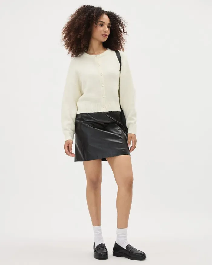 RWandCO Tops AlpacaBlend Cardigan Snow White 8211 Women RWandCO Tops AlpacaBlend Cardigan Snow White 8211 Women