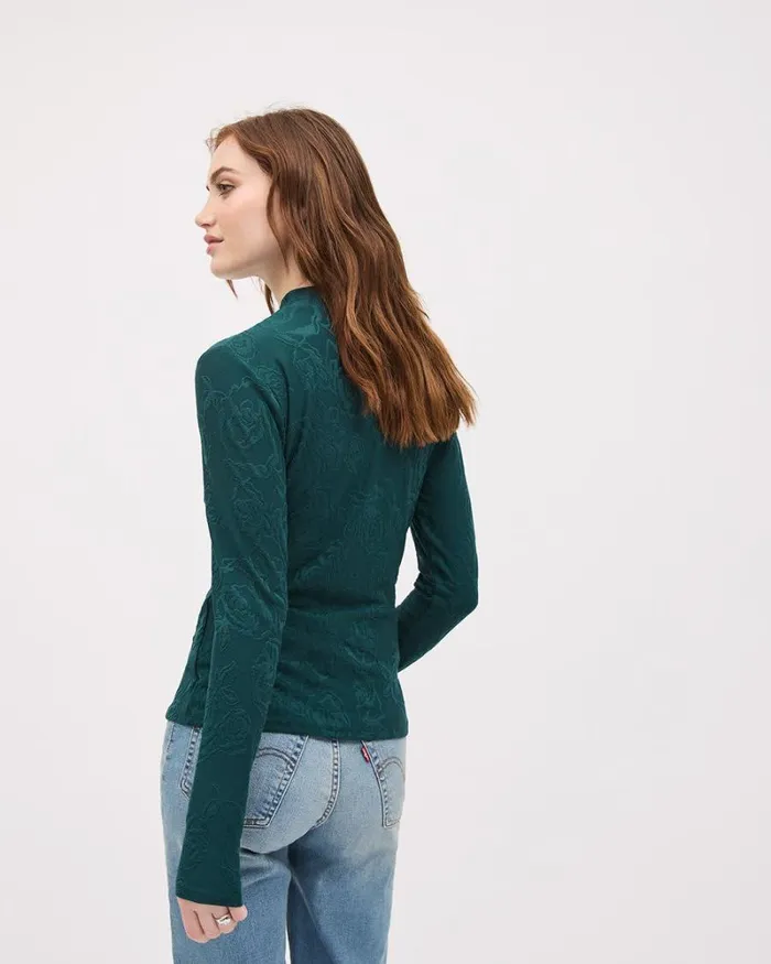 RWandCO Tops LongSleeve MockNeck Top Ponderosa Pine 8211 Women RWandCO Tops LongSleeve MockNeck Top Ponderosa Pine 8211 Women