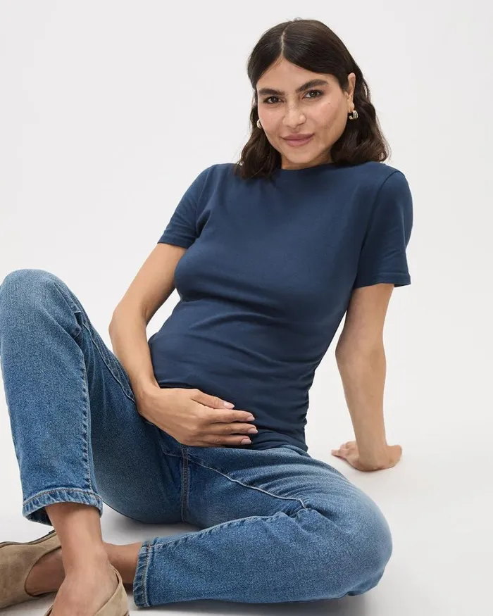 RWandCO Tops The Perfect CrewNeck TShirt 8211 Thyme Maternity Spellbound 8211 Women