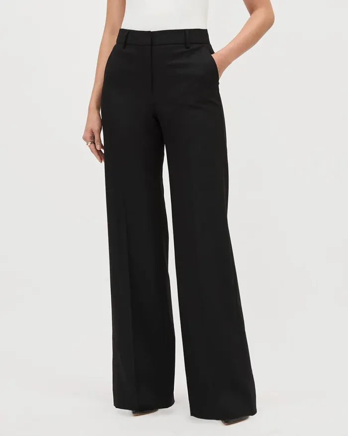 RWandCO Wide Leg Black WideLeg HighRise WoolBlend Pant Black 8211 Women RWandCO Wide Leg Black WideLeg HighRise WoolBlend Pant Black 8211 Women