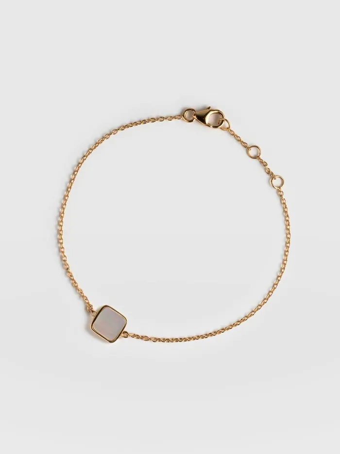 Saint And Sofia Bracelets Women Iridescence Square Bracelet 8211 Gold Gold