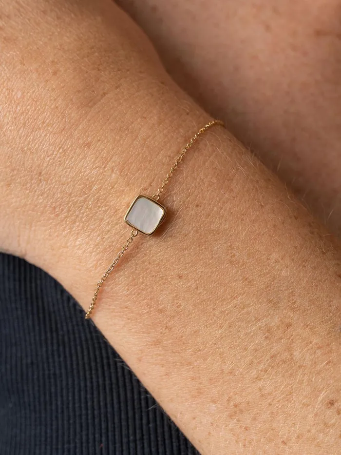 Saint And Sofia Bracelets Women Iridescence Square Bracelet 8211 Gold Gold