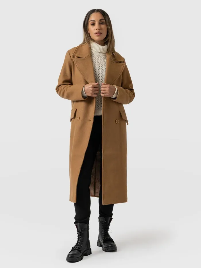 Saint And Sofia Coats and Jackets Women Halcyon Coat 8211 Camel Camel