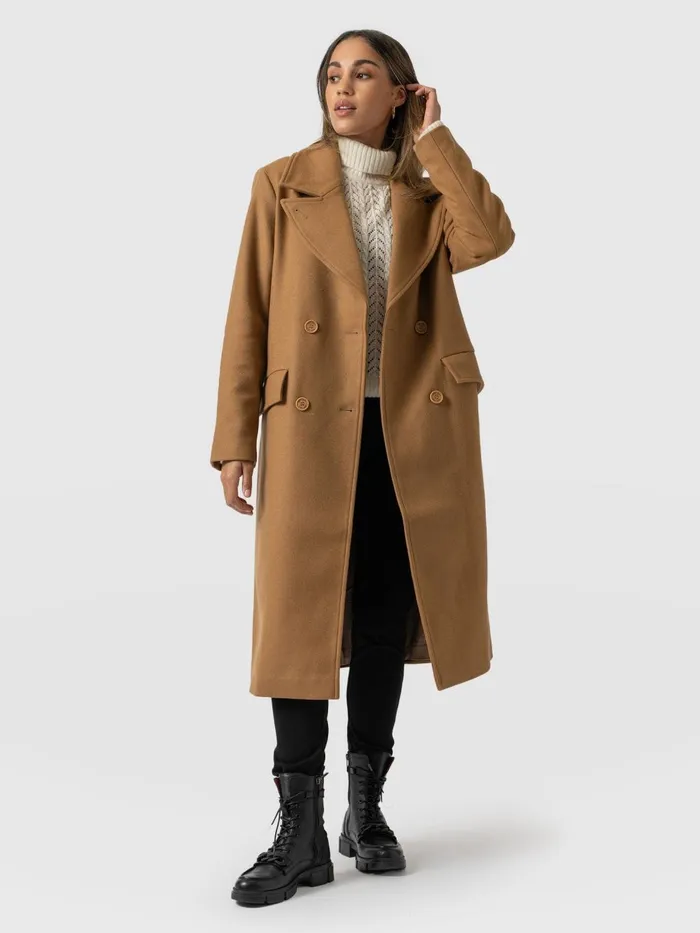 Saint And Sofia Coats and Jackets Women Halcyon Coat 8211 Camel Camel