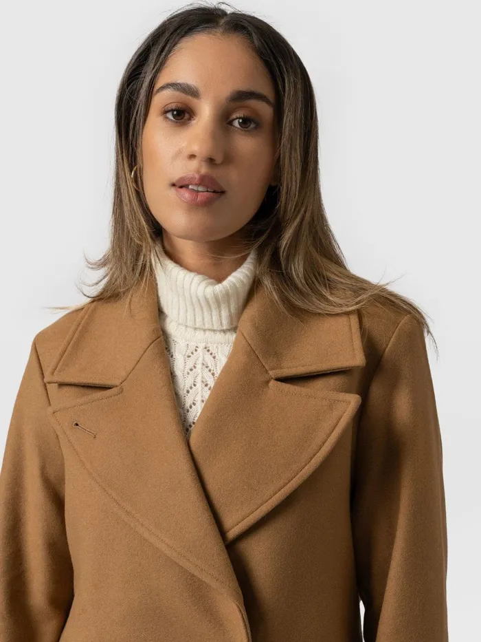 Saint And Sofia Coats and Jackets Women Halcyon Coat 8211 Camel Camel