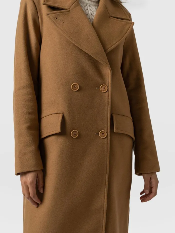 Saint And Sofia Coats and Jackets Women Halcyon Coat 8211 Camel Camel