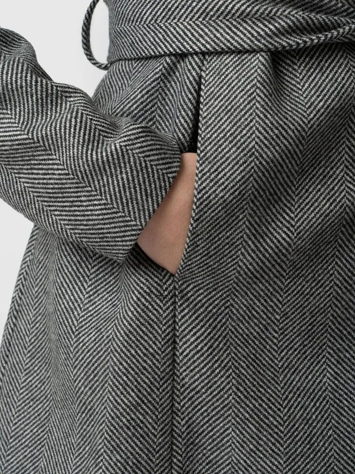 Saint And Sofia Coats and Jackets Women Sienna Wrap Coat 8211 Chevron Chevron
