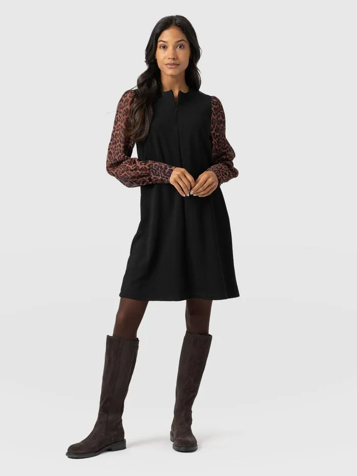 Saint And Sofia Dresses Women Esme Zip Up Dress 8211 Brown Leopard Brown Leopard Saint And Sofia Dresses Women Esme Zip Up Dress 8211 Brown Leopard Brown Leopard