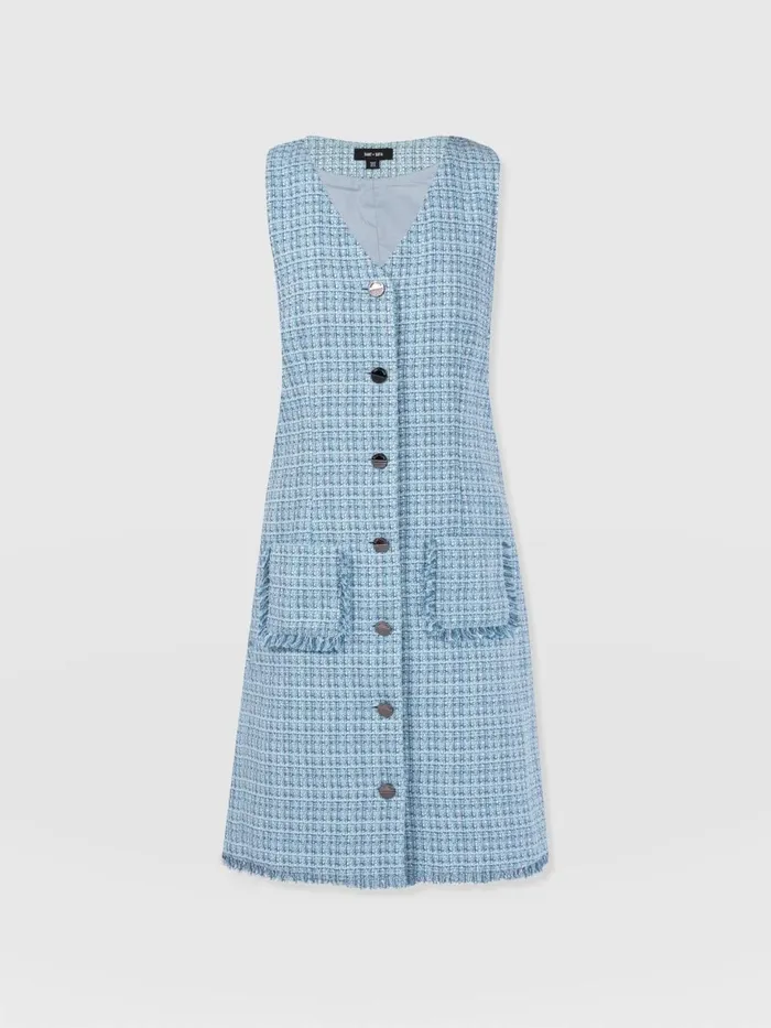 Saint And Sofia Dresses Women Luther Boucle Mini Dress 8211 Pale Blue Pale Blue