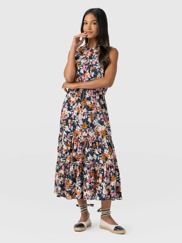 Saint And Sofia Dresses Women Orla Dress 8211 Navy Cream Floral Navy Cream Floral Saint And Sofia Dresses Women Orla Dress 8211 Navy Cream Floral Navy Cream Floral