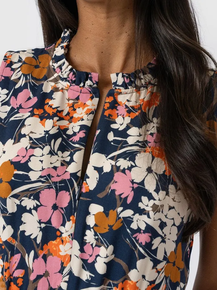 Saint And Sofia Dresses Women Orla Dress 8211 Navy Cream Floral Navy Cream Floral