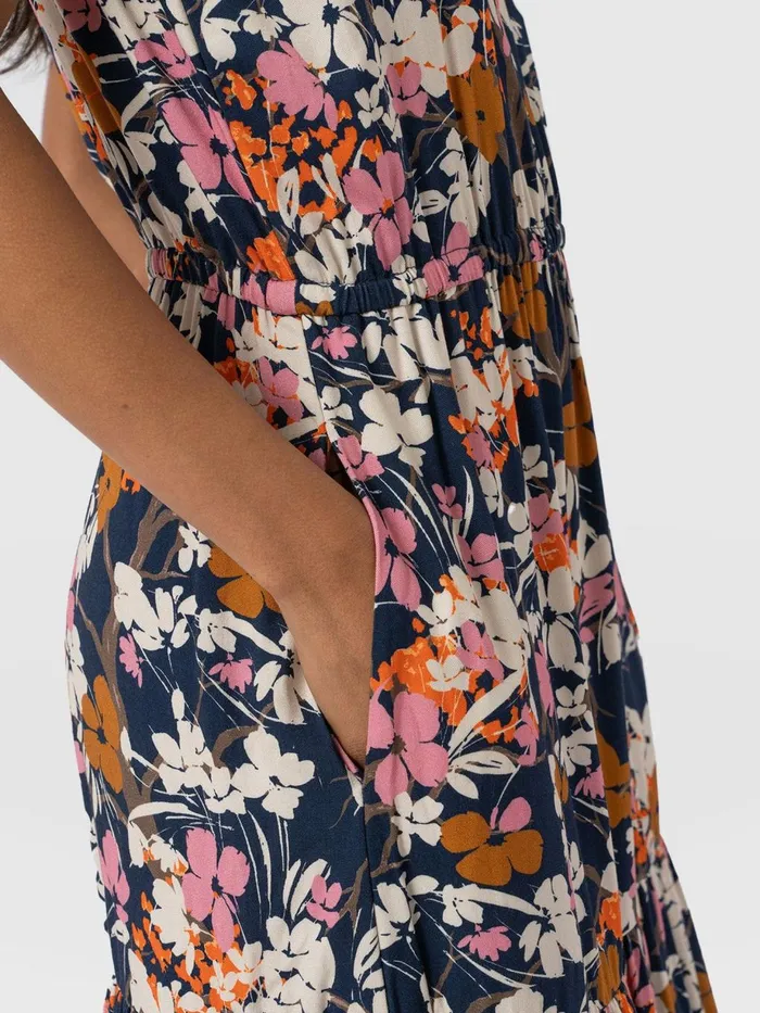 Saint And Sofia Dresses Women Orla Dress 8211 Navy Cream Floral Navy Cream Floral