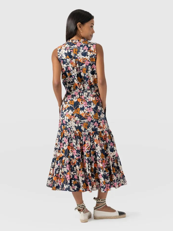 Saint And Sofia Dresses Women Orla Dress 8211 Navy Cream Floral Navy Cream Floral