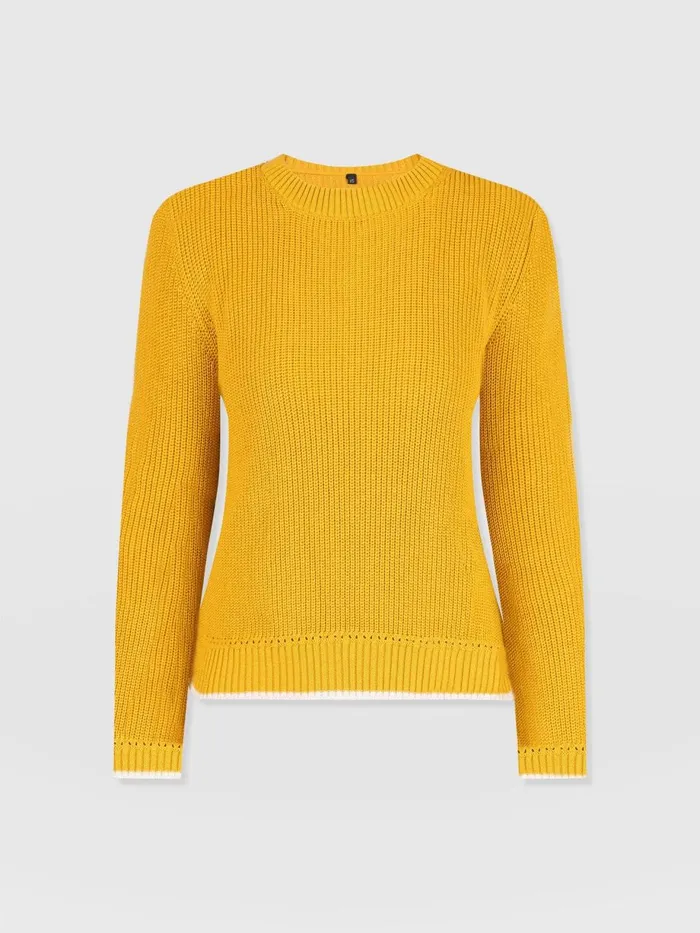 Saint And Sofia Knitwear Women Remy Crop Sweater 8211 Yellow Yellow
