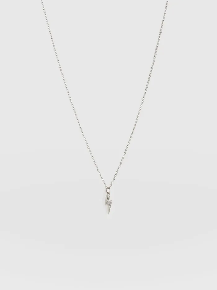 Saint And Sofia Necklaces Women Astral Lightning Charm Necklace 8211 Silver Silver