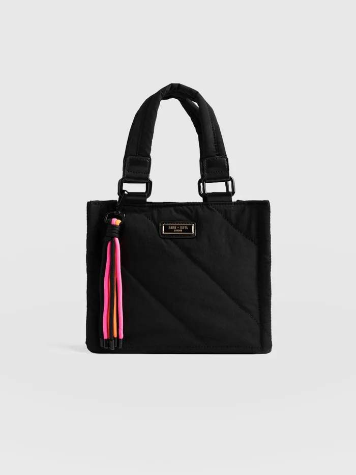 Saint And Sofia Nylon Bags Women Mini Penny Tote Bag 8211 Black Black