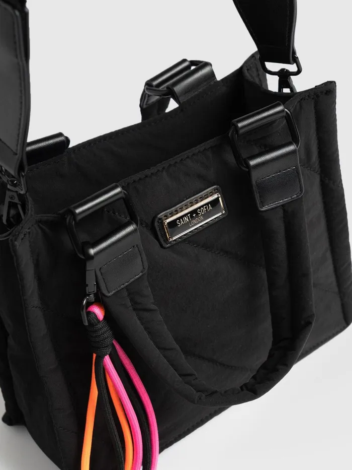 Saint And Sofia Nylon Bags Women Mini Penny Tote Bag 8211 Black Black