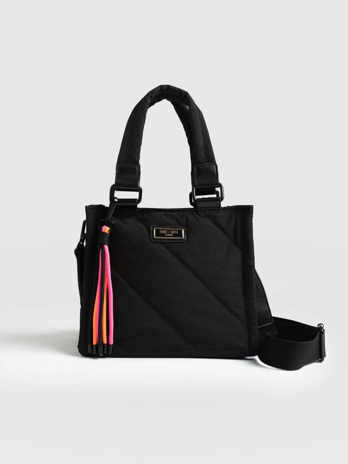 Saint And Sofia Nylon Bags Women Mini Penny Tote Bag 8211 Black Black